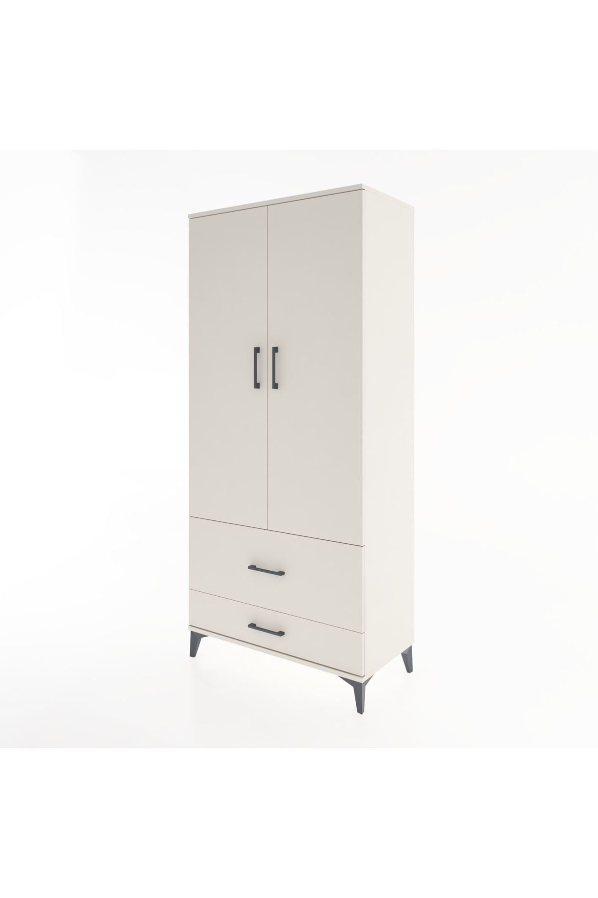 Hyperion Dolap 4 Raflı 2 Çekmeceli 2 Kapaklı 88x44x195 Aytaşı-Aytaşı