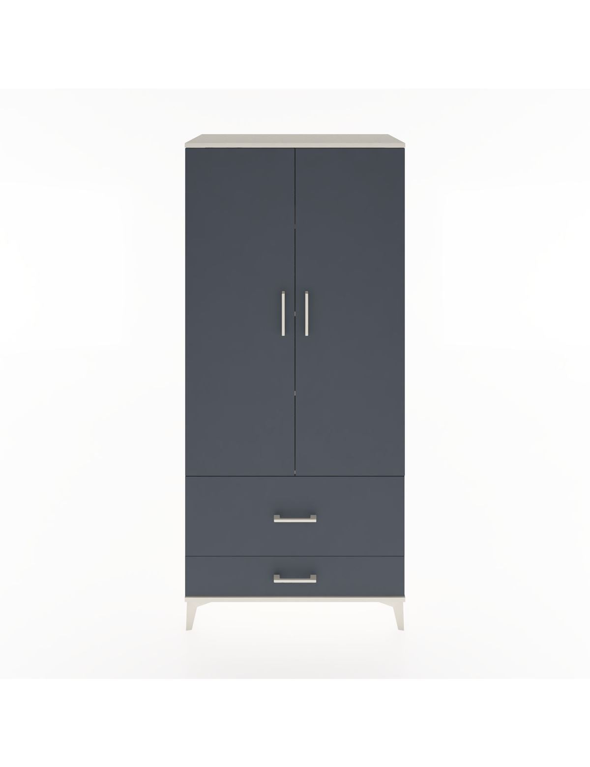 Hyperion Dolap 4 Raflı 2 Çekmeceli 2 Kapaklı 88x44x195 Aytaşı-Antrasit