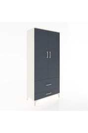 Hyperion Dolap 4 Raflı 2 Çekmeceli 2 Kapaklı 88x44x195 Aytaşı-Antrasit