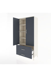 Hyperion Dolap 4 Raflı 2 Çekmeceli 2 Kapaklı 88x44x195 Aytaşı-Antrasit