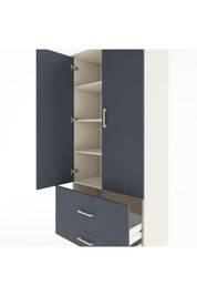 Hyperion Dolap 4 Raflı 2 Çekmeceli 2 Kapaklı 88x44x195 Aytaşı-Antrasit