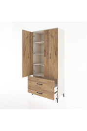 Hyperion Dolap 4 Raflı 2 Çekmeceli 2 Kapaklı 88x44x195 Aytaşı-Çam
