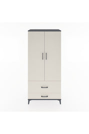 Hyperion Dolap 4 Raflı 2 Çekmeceli 2 Kapaklı 88x44x195 Antrasit-Aytaşı