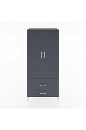 Hyperion Dolap 4 Raflı 2 Çekmeceli 2 Kapaklı 88x44x195 Antrasit-Antrasit