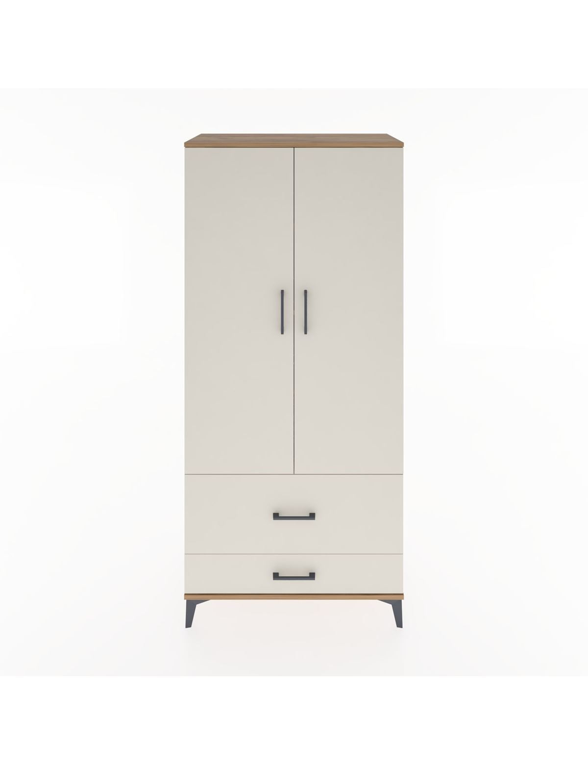 Hyperion Dolap 4 Raflı 2 Çekmeceli 2 Kapaklı 88x44x195 Çam-Aytaşı