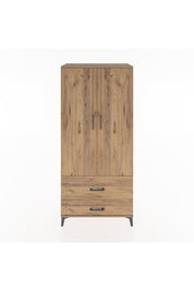 Hyperion Dolap 4 Raflı 2 Çekmeceli 2 Kapaklı 88x44x195 Çam-Çam