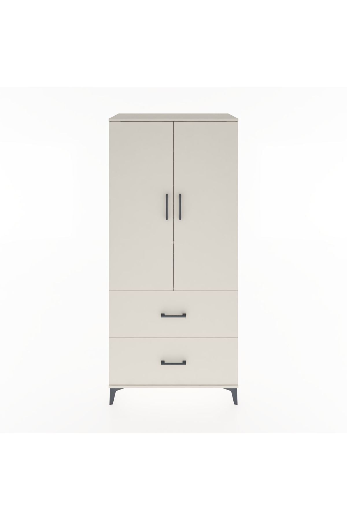 Hyperion Dolap 2 Raflı 2 Çekmeceli 2 Kapaklı 88x44x195 Aytaşı-Aytaşı