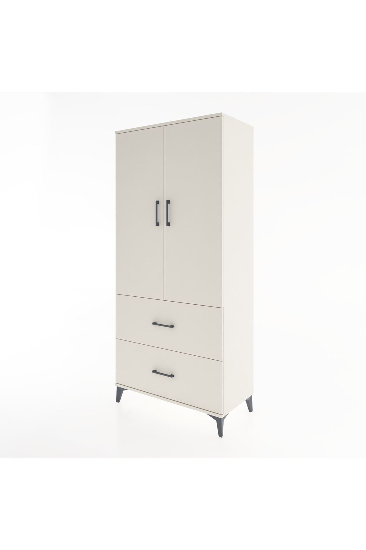 Hyperion Dolap 2 Raflı 2 Çekmeceli 2 Kapaklı 88x44x195 Aytaşı-Aytaşı