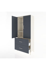 Hyperion Dolap 2 Raflı 2 Çekmeceli 2 Kapaklı 88x44x195 Aytaşı-Antrasit