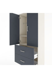 Hyperion Dolap 2 Raflı 2 Çekmeceli 2 Kapaklı 88x44x195 Aytaşı-Antrasit