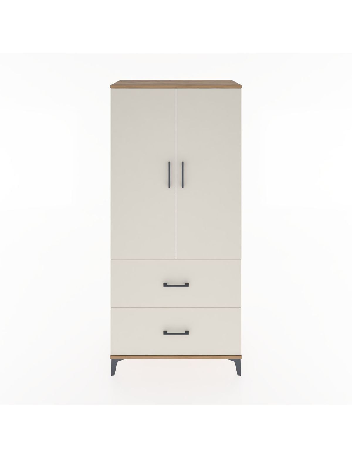 Hyperion Dolap 2 Raflı 2 Çekmeceli 2 Kapaklı 88x44x195 Çam-Aytaşı