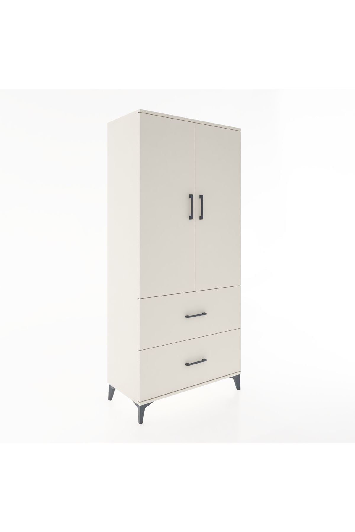 Hyperion Dolap 4 Raflı 2 Çekmeceli 2 Kapaklı 88x44x195 Aytaşı-Aytaşı