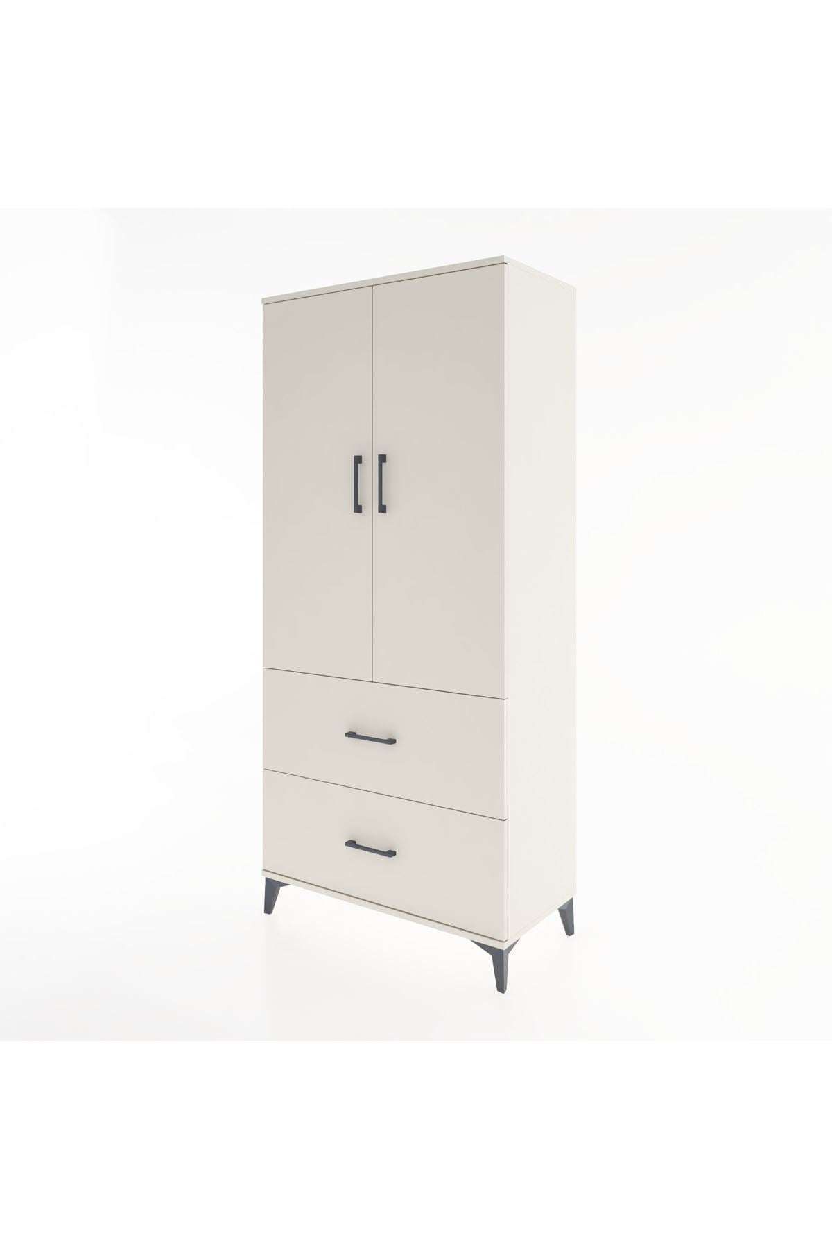 Hyperion Dolap 4 Raflı 2 Çekmeceli 2 Kapaklı 88x44x195 Aytaşı-Aytaşı