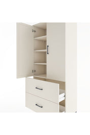 Hyperion Dolap 4 Raflı 2 Çekmeceli 2 Kapaklı 88x44x195 Aytaşı-Aytaşı