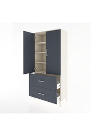 Hyperion Dolap 4 Raflı 2 Çekmeceli 2 Kapaklı 88x44x195 Aytaşı-Antrasit