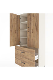 Hyperion Dolap 4 Raflı 2 Çekmeceli 2 Kapaklı 88x44x195 Aytaşı-Çam