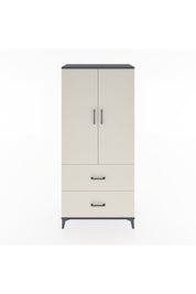 Hyperion Dolap 4 Raflı 2 Çekmeceli 2 Kapaklı 88x44x195 Antrasit-Aytaşı