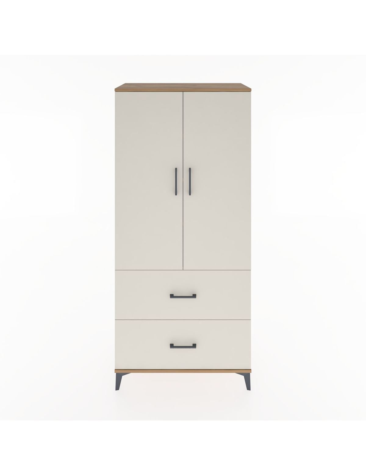 Hyperion Dolap 4 Raflı 2 Çekmeceli 2 Kapaklı 88x44x195 Çam-Aytaşı