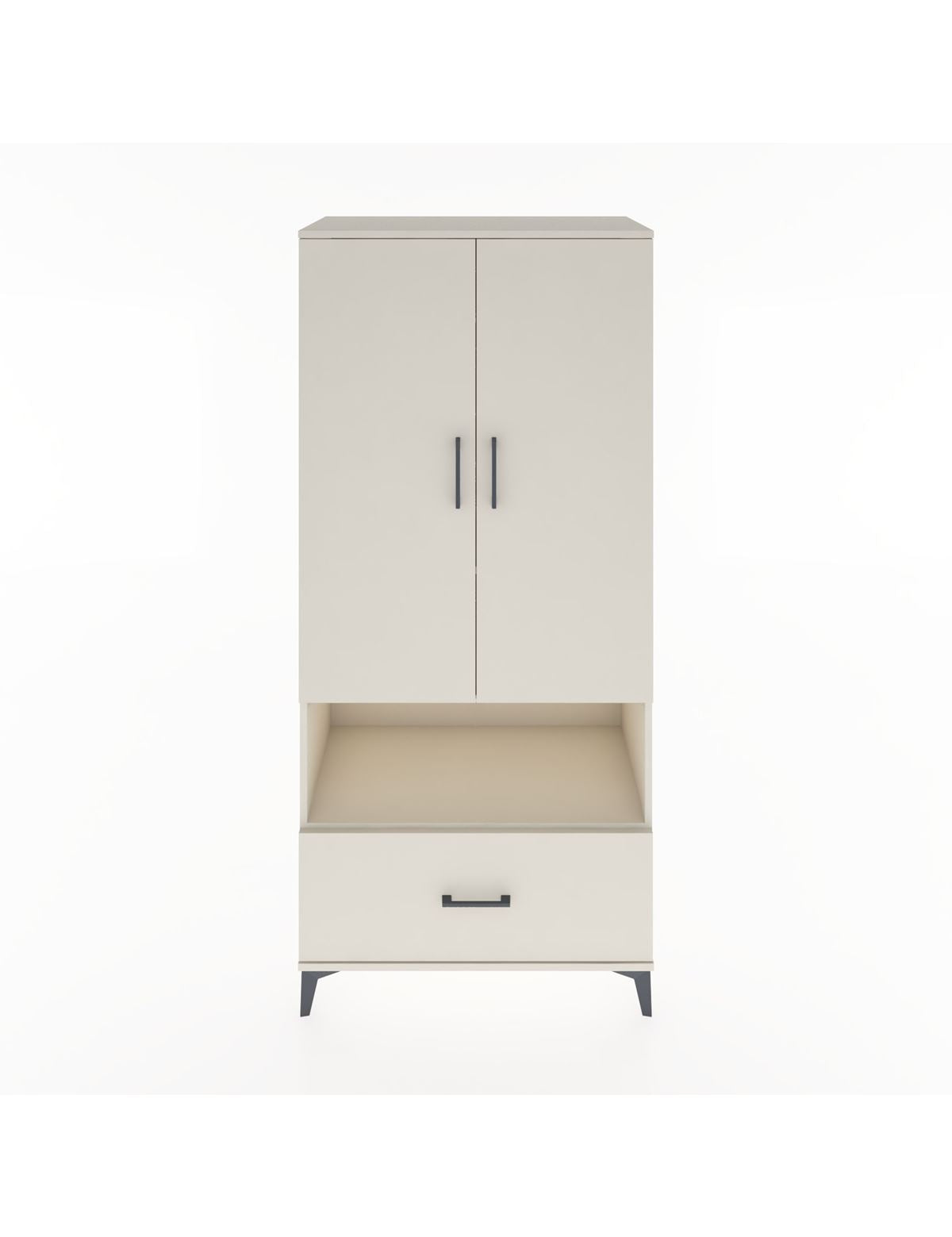 Hyperion Dolap 3 Raflı Tek Çekmeceli Tek Askılı 88x44x195 Aytaşı-Aytaşı