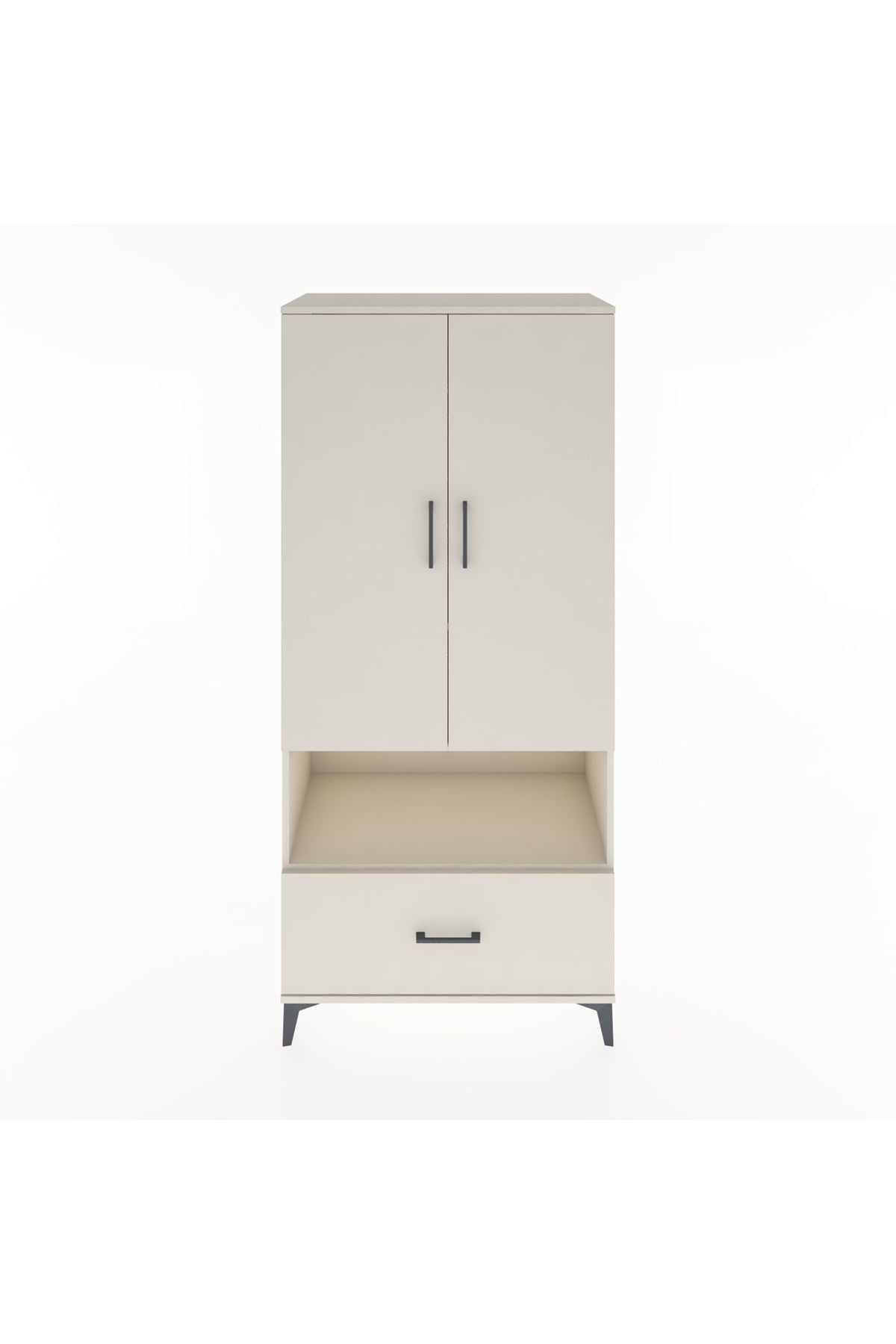 Hyperion Dolap 3 Raflı Tek Çekmeceli Tek Askılı 88x44x195 Aytaşı-Aytaşı
