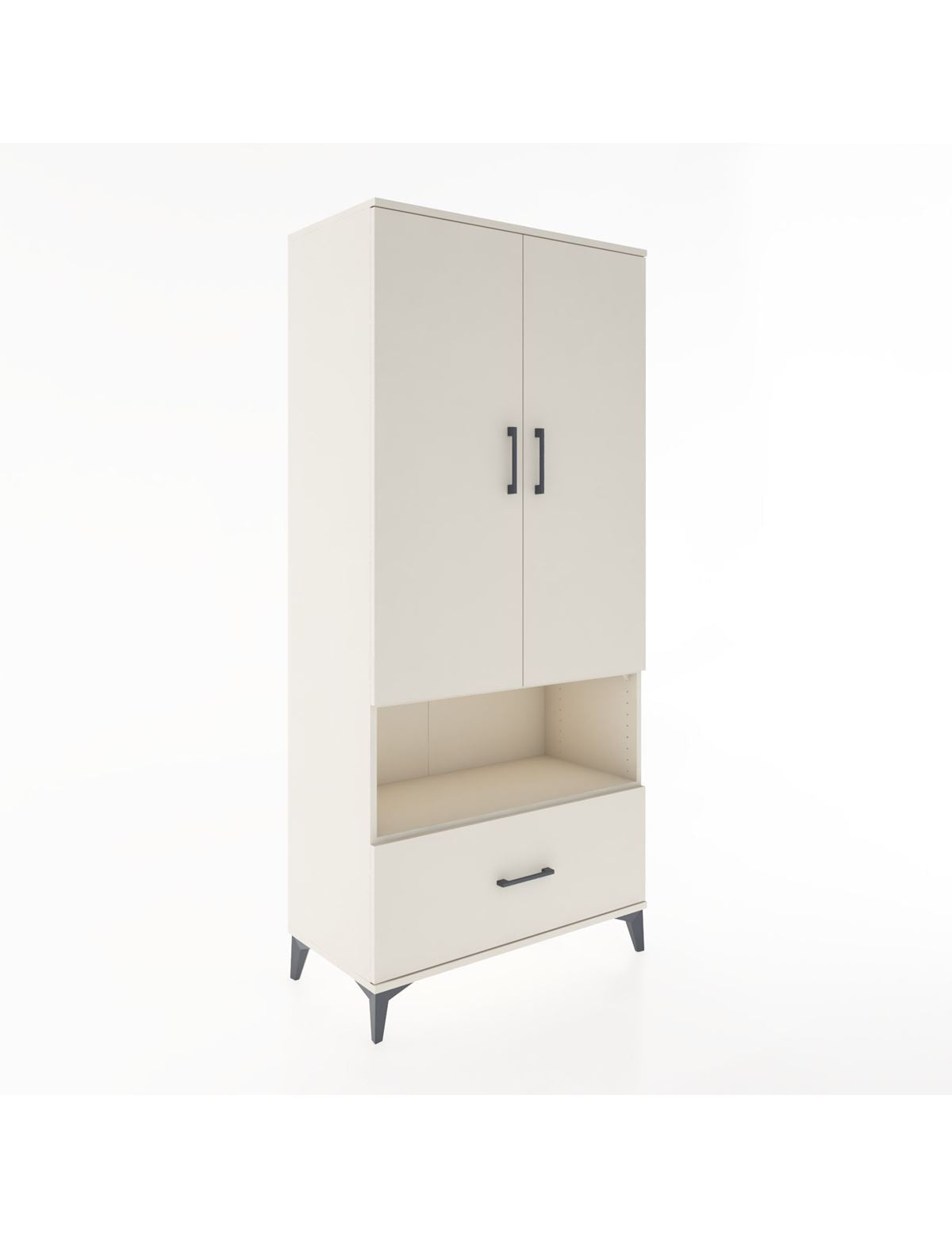 Hyperion Dolap 3 Raflı Tek Çekmeceli Tek Askılı 88x44x195 Aytaşı-Aytaşı