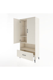 Hyperion Dolap 3 Raflı Tek Çekmeceli Tek Askılı 88x44x195 Aytaşı-Aytaşı