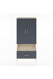 Hyperion Dolap 3 Raflı Tek Çekmeceli Tek Askılı 88x44x195 Aytaşı-Antrasit