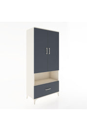 Hyperion Dolap 3 Raflı Tek Çekmeceli Tek Askılı 88x44x195 Aytaşı-Antrasit