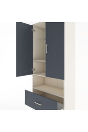 Hyperion Dolap 3 Raflı Tek Çekmeceli Tek Askılı 88x44x195 Aytaşı-Antrasit
