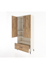 Hyperion Dolap 3 Raflı Tek Çekmeceli Tek Askılı 88x44x195 Aytaşı-Çam