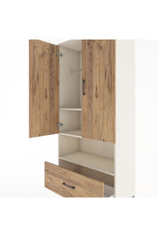 Hyperion Dolap 3 Raflı Tek Çekmeceli Tek Askılı 88x44x195 Aytaşı-Çam