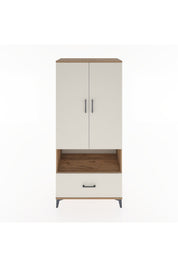Hyperion Dolap 3 Raflı Tek Çekmeceli Tek Askılı 88x44x195 Çam-Aytaşı