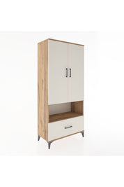 Hyperion Dolap 3 Raflı Tek Çekmeceli Tek Askılı 88x44x195 Çam-Aytaşı