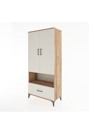 Hyperion Dolap 3 Raflı Tek Çekmeceli Tek Askılı 88x44x195 Çam-Aytaşı