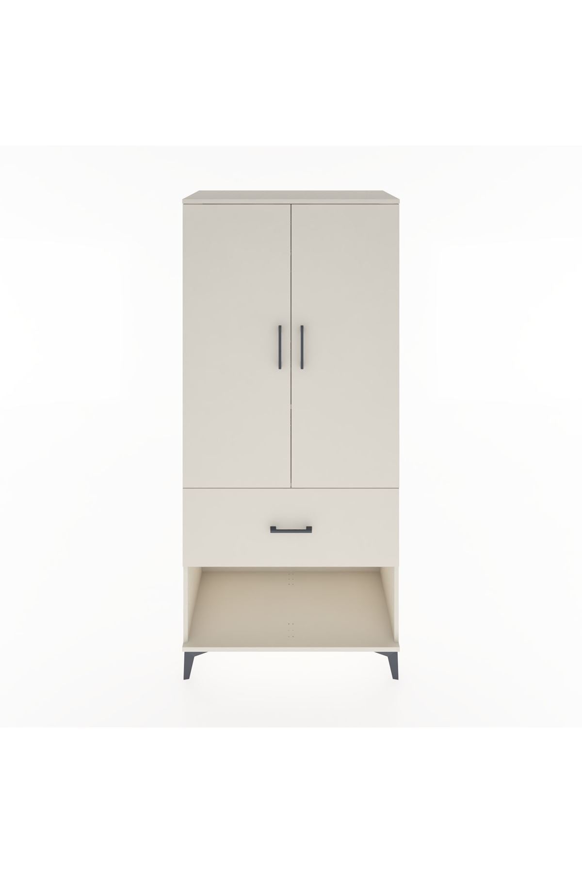 Hyperion Dolap 2 Raflı Tek Çekmeceli Tek Askılı 88x44x195 Aytaşı-Aytaşı