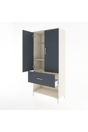 Hyperion Dolap 2 Raflı Tek Çekmeceli Tek Askılı 88x44x195 Aytaşı-Antrasit