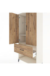 Hyperion Dolap 2 Raflı Tek Çekmeceli Tek Askılı 88x44x195 Aytaşı-Çam