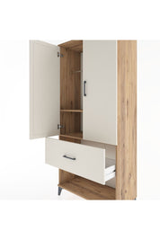 Hyperion Dolap 2 Raflı Tek Çekmeceli Tek Askılı 88x44x195 Çam-Aytaşı