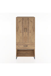 Hyperion Dolap 2 Raflı Tek Çekmeceli Tek Askılı 88x44x195 Çam-Çam