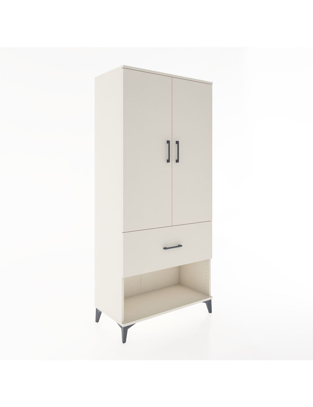 Hyperion Dolap 4 Raflı Tek Çekmeceli 2 Kapaklı 88x44x195 Aytaşı-Aytaşı