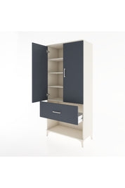 Hyperion Dolap 4 Raflı Tek Çekmeceli 2 Kapaklı 88x44x195 Aytaşı-Antrasit