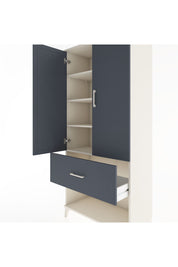 Hyperion Dolap 4 Raflı Tek Çekmeceli 2 Kapaklı 88x44x195 Aytaşı-Antrasit