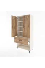Hyperion Dolap 4 Raflı Tek Çekmeceli 2 Kapaklı 88x44x195 Aytaşı-Çam