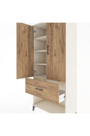 Hyperion Dolap 4 Raflı Tek Çekmeceli 2 Kapaklı 88x44x195 Aytaşı-Çam