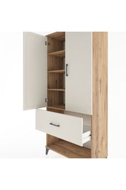 Hyperion Dolap 4 Raflı Tek Çekmeceli 2 Kapaklı 88x44x195 Çam-Aytaşı