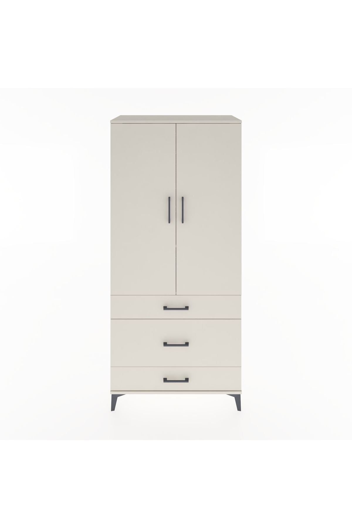 Hyperion Dolap 2 Raflı 3 Çekmeceli Tek Askılı 88x44x195 Aytaşı-Aytaşı