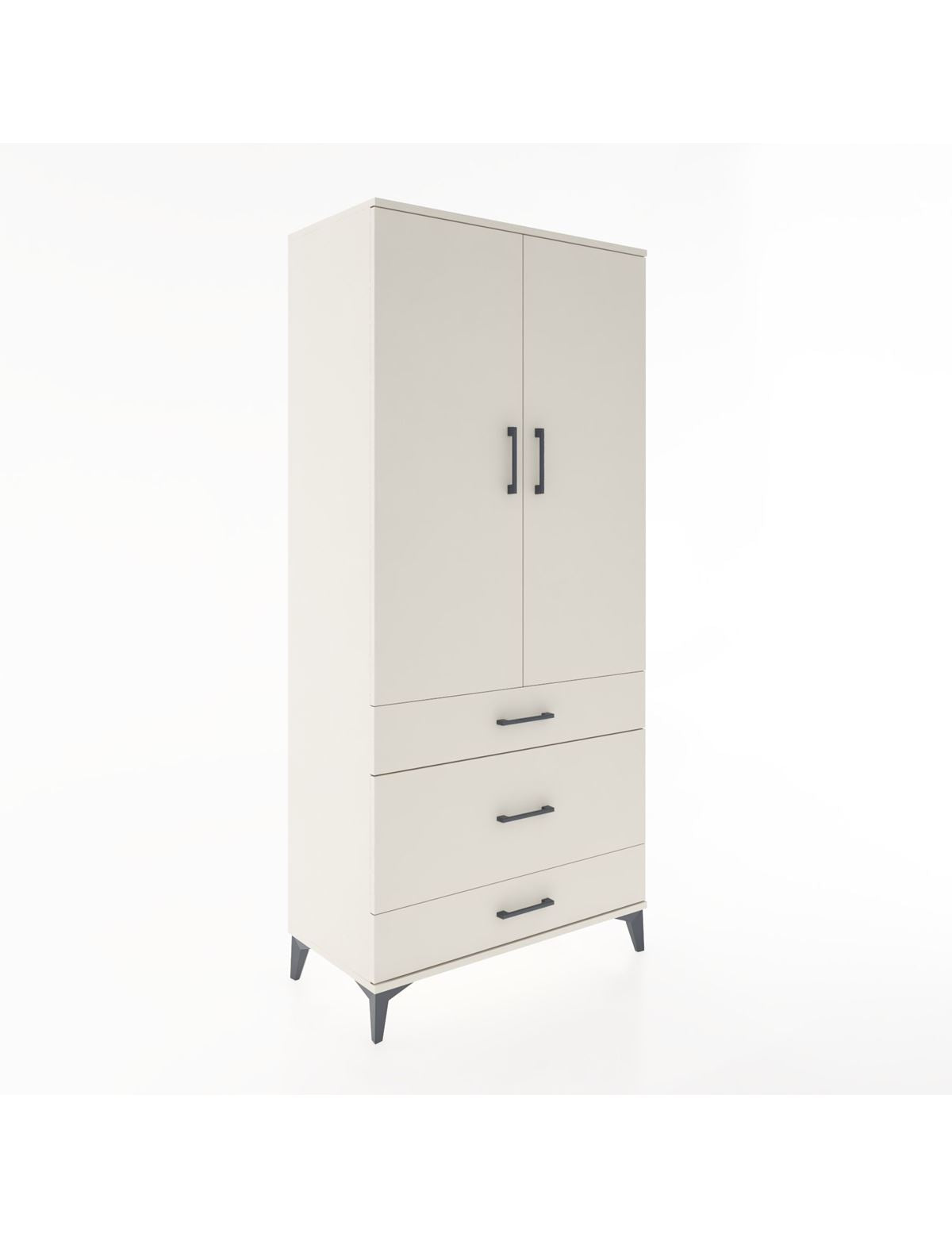 Hyperion Dolap 2 Raflı 3 Çekmeceli Tek Askılı 88x44x195 Aytaşı-Aytaşı