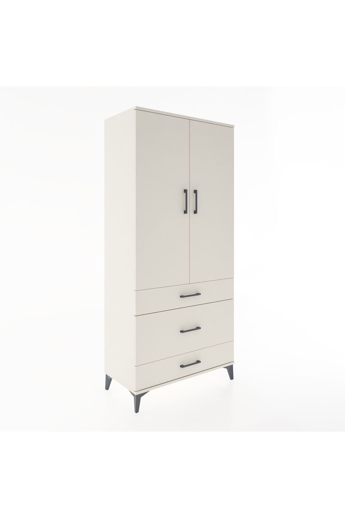 Hyperion Dolap 2 Raflı 3 Çekmeceli Tek Askılı 88x44x195 Aytaşı-Aytaşı