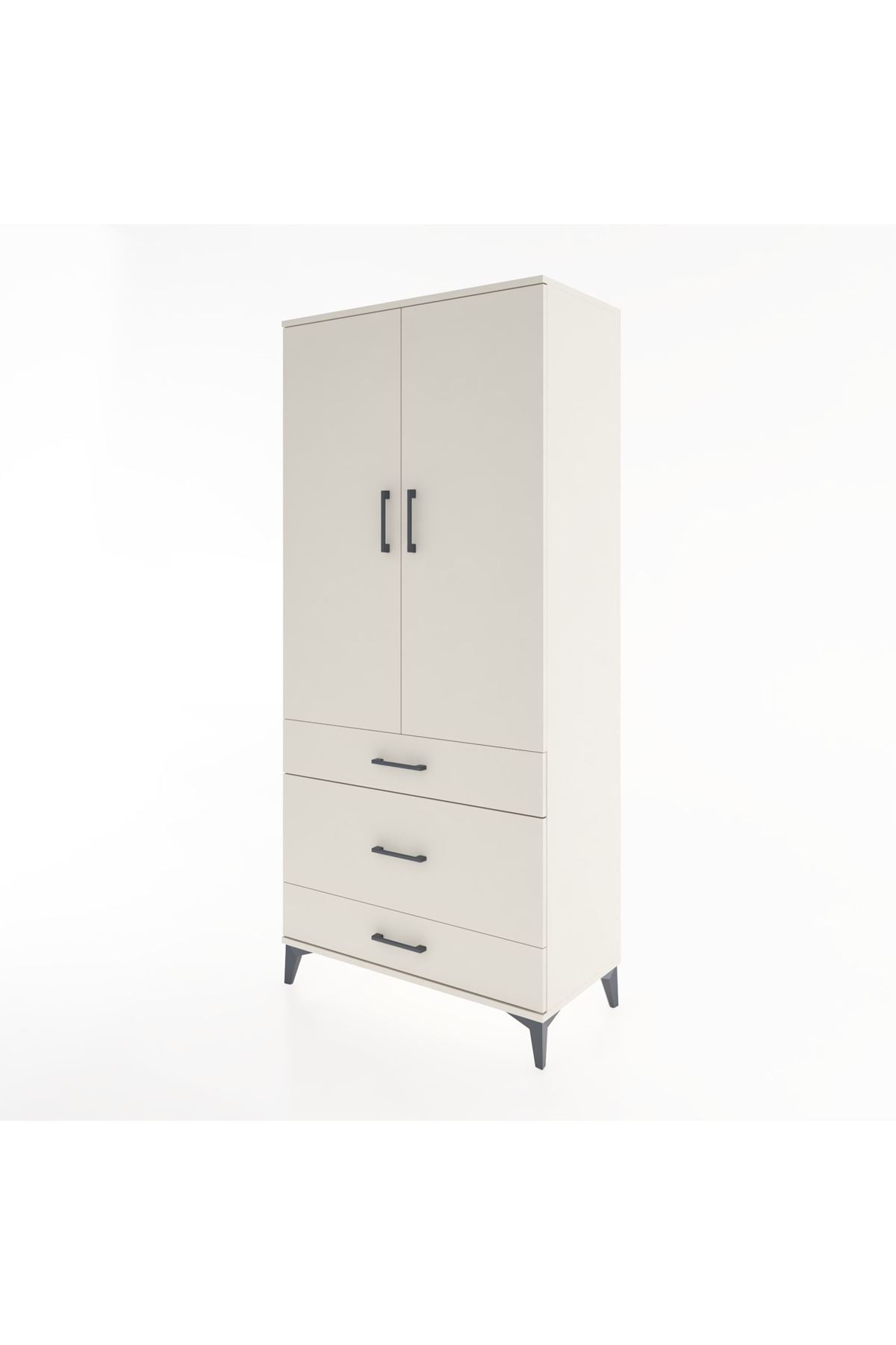 Hyperion Dolap 2 Raflı 3 Çekmeceli Tek Askılı 88x44x195 Aytaşı-Aytaşı