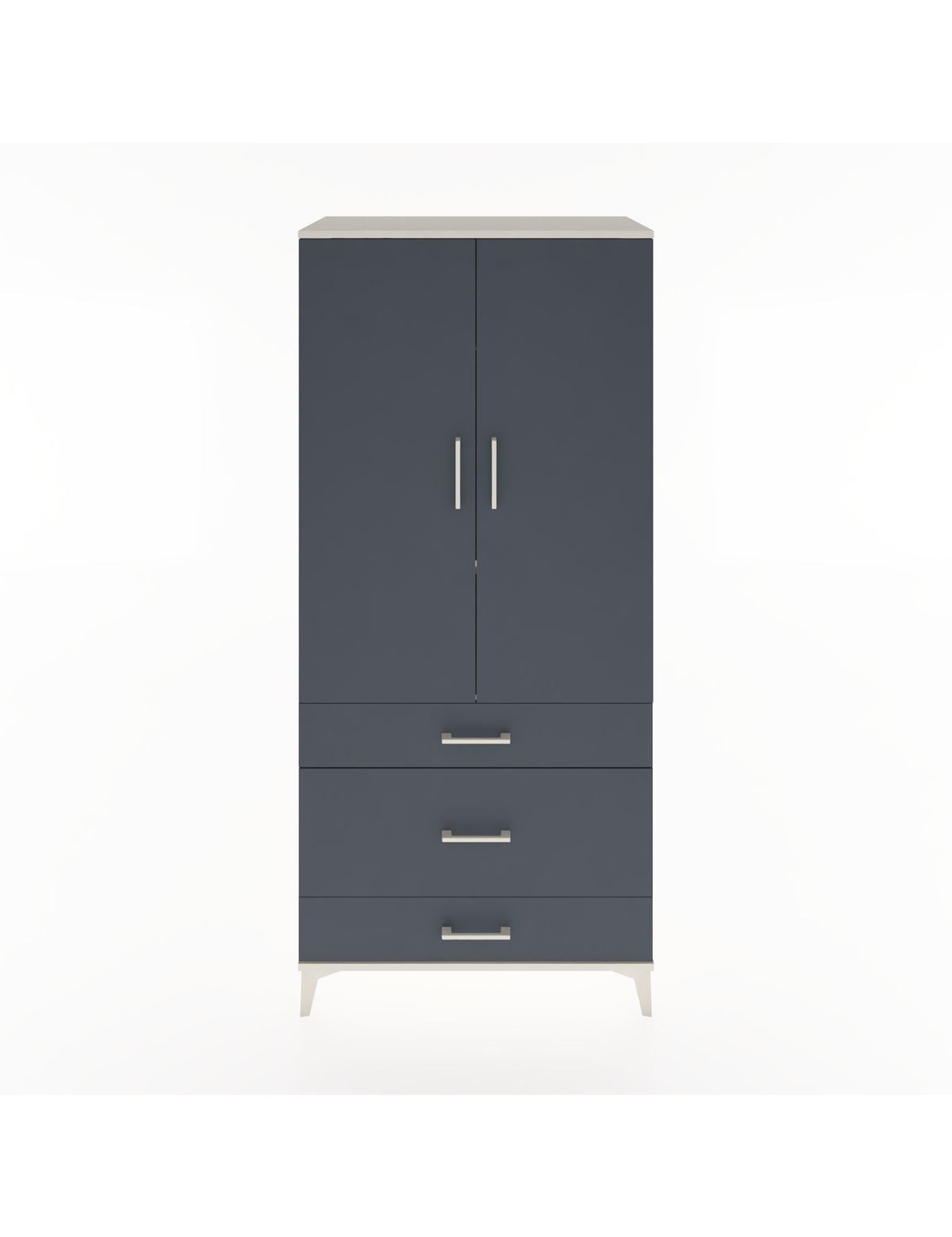 Hyperion Dolap 2 Raflı 3 Çekmeceli Tek Askılı 88x44x195 Aytaşı-Antrasit